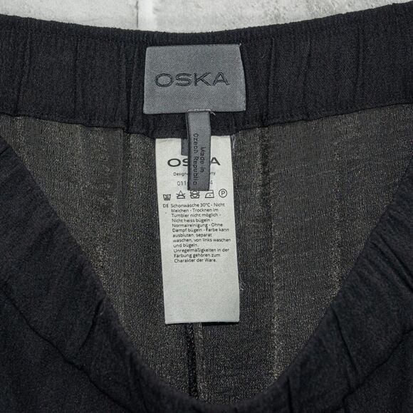 OSKA High-rise Elastic Waist Easy Pants Black Viscose 2 fits 30w - Picture 2 of 10